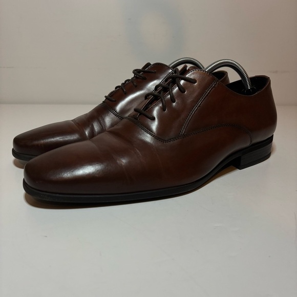 Bruno Magli Mens Milos Brown Calf Oxford Dress Shoe Size 11.5 M Made In Italy - Picture 1 of 11